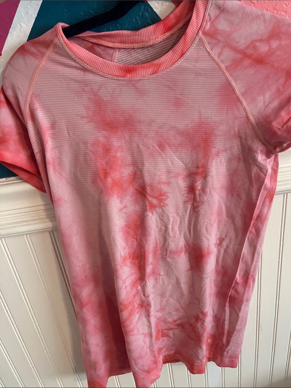 lululemon athletica Pink Tie-Dye Short Sleeve Tee